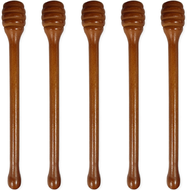 옻칠 나무 꿀뜨개, 내츄럴, 5개