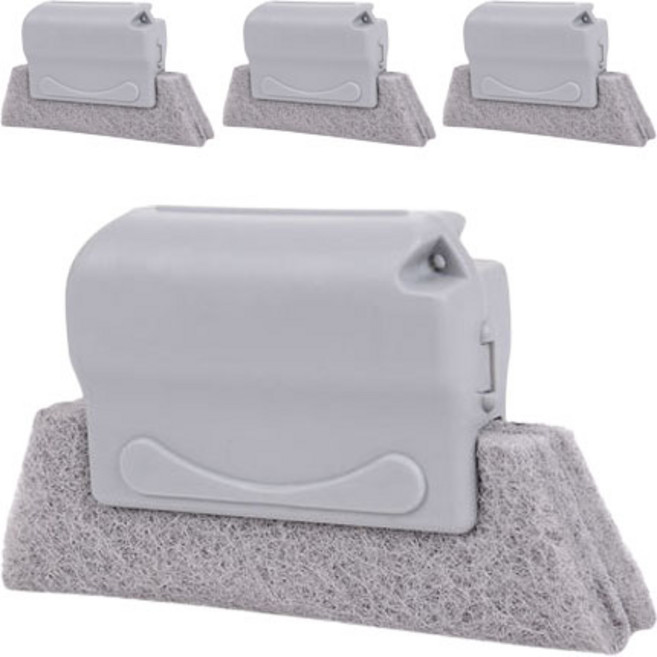 고고핸 쓱쓱 창틀 청소 손잡이 + 수세미 세트, 4세트, 그레이