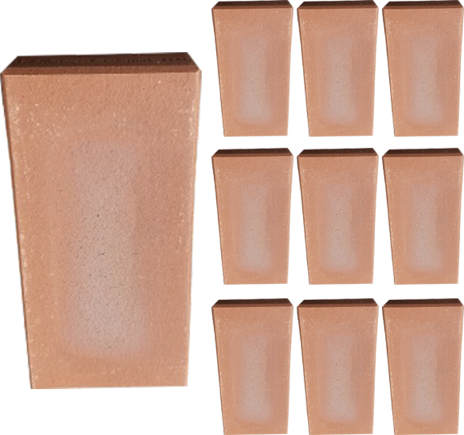황토 바닥벽돌 점토블럭, 적황토 투톤, 10개