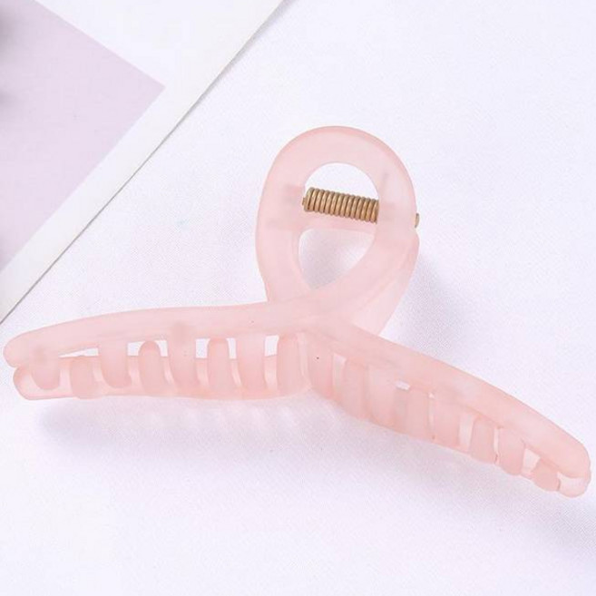 수스다 투명 꼬임 아크릴 집게핀 올림머리 헤어집게핀