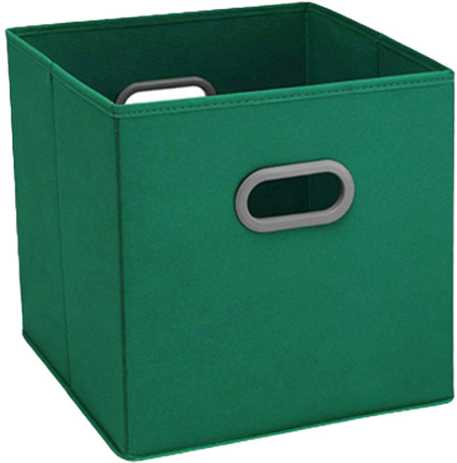 마켓감성 손잡이 패브릭 여러가지 수납함, 그린, 1개