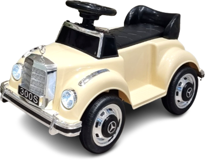 주비에라 유아용 벤츠 미니 클래식 전동 붕붕카 300S, 베이지, 1개