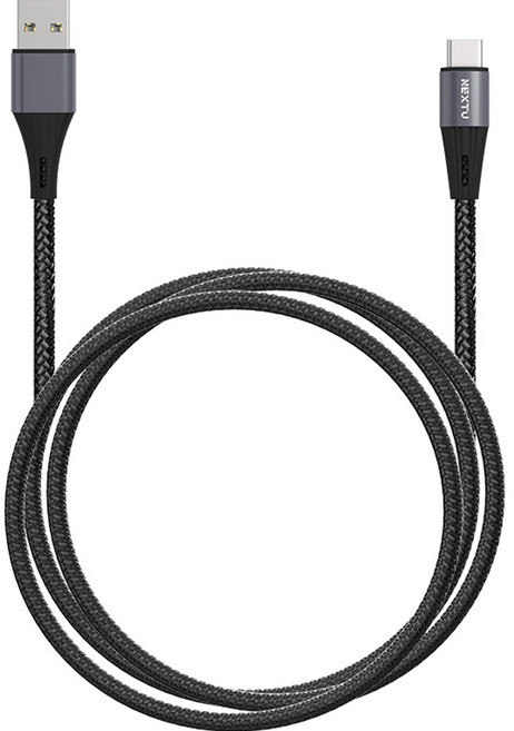 넥스트유 USB A타입-C타입 고속충전 데이터 케이블 NEXT-ACM4204U2, 블랙, 1개