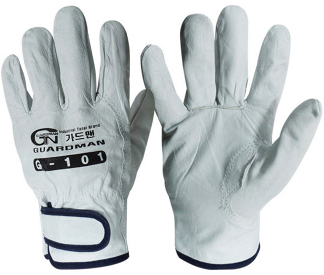 가드맨 가죽 알곤장갑 G-101 양손세트, 백색, 1세트