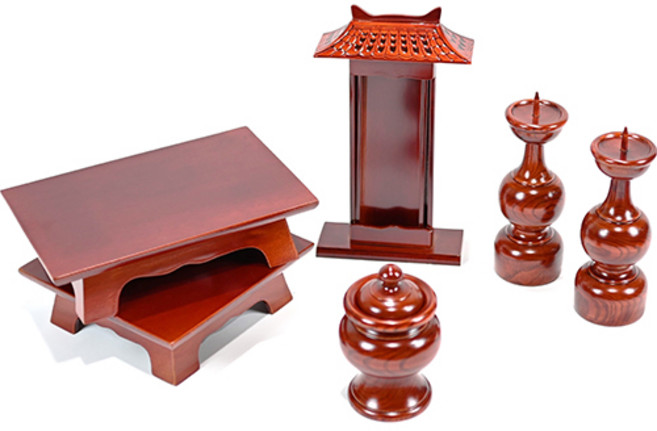 남원목기 국산 문화재 물푸레 향로 6p 세트, 1세트, 5종