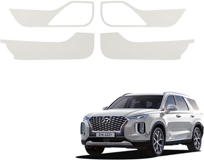 메이튼 순정 가죽 스크래치 도어커버, 현대 팰리세이드, 웜그레이