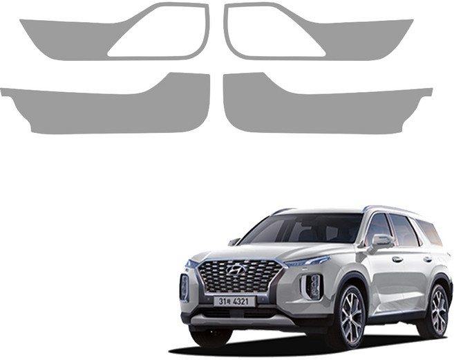 메이튼 순정 가죽 스크래치 도어커버, 현대 팰리세이드, 그레이