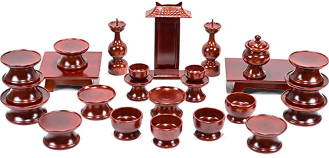 남원목기 문화재 간편 실속 물푸레 제기 25p, 1세트, 14종