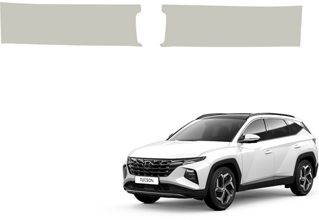 메이튼 스크래치 가죽 트렁크스텝 커버 SC, 현대 투싼 NX4  하이브리드, 웜그레이