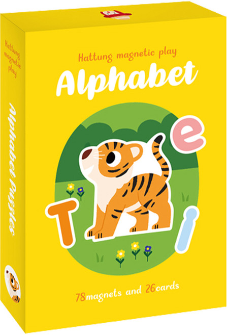 하뚱자석놀이 알파벳 퍼즐 하뚱 아기자석 78p + 알파벳카드 26p 세트, 하뚱