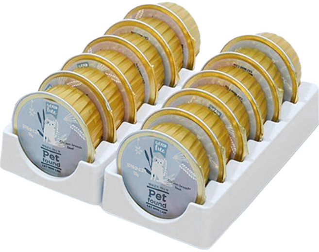 펫파운드 고양이 미니 캔 간식, 혼합맛(닭가슴살/소고기), 50g, 12개