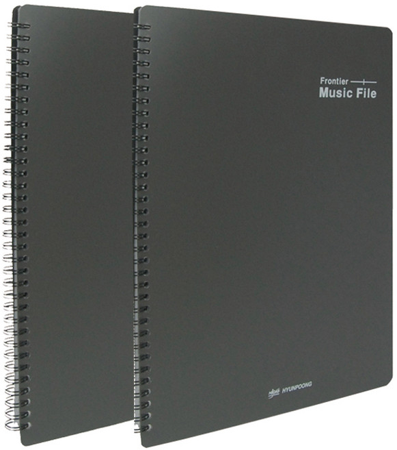 마이다스 40매 프론티어 악보파일 A4, 흑색, 2개