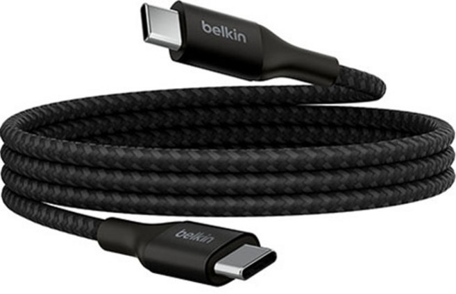 벨킨 C타입-C타입 부스트업 브레이디드 고속 충전 케이블 240W CAB015bt, 1m, 블랙(CAB015bt1MBK), 1개