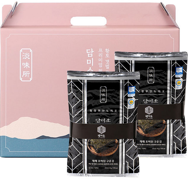 담미소 재래 조미된 구운김 2속 랜덤발송 선물세트, 900g, 1개