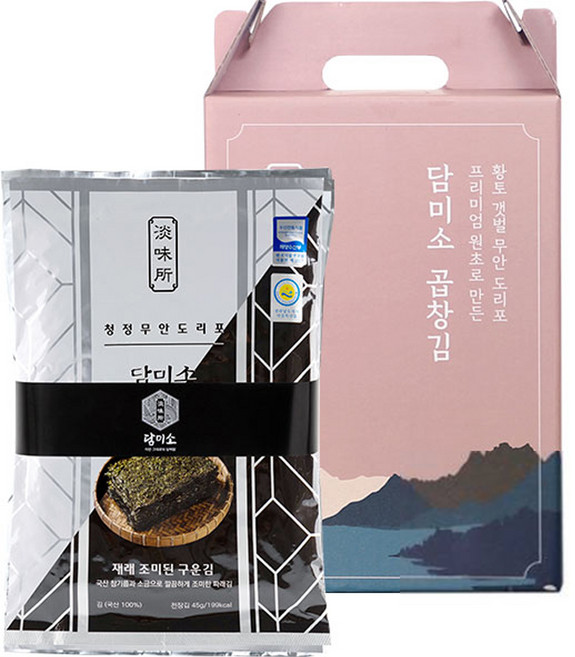 담미소 재래 반반맛 구운김 1속 랜덤발송 선물세트, 425g, 1개
