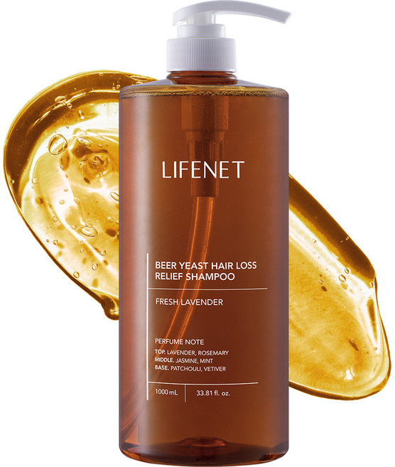LIFENET 啤酒酵母健髮舒緩洗髮精, 1L, 1個