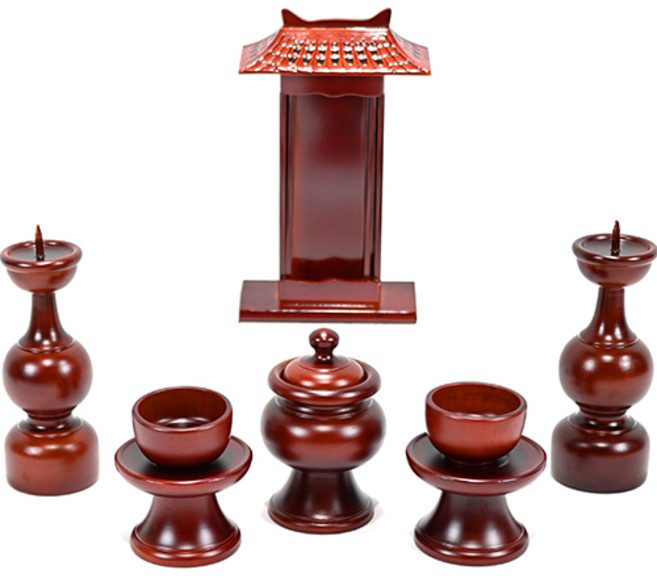 남원목기 국산 문화재 오리목 향로 8p 세트, 1세트, 5종