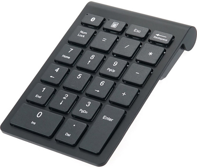 컴스 블루투스 22키 무선 휴대용 숫자 키패드, 블랙, AB405