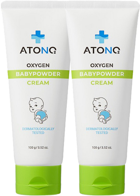 아토앤오투 옥시젠 베이비 파우더 크림, 100g, 2개