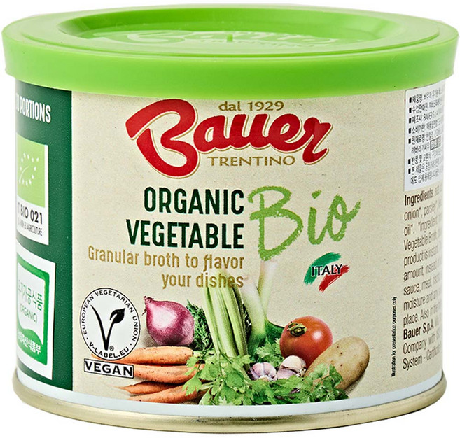 바우어 유기농 채소 스톡 그래뉼, 120g, 1개