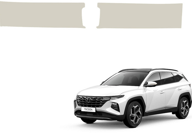 메이튼 스크래치 가죽 트렁크스텝 커버 SC, 현대 투싼 NX4, 바닐라베이지