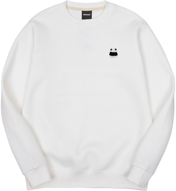 옥스타 남녀공용 판다 자수 특양면 맨투맨 3SSP010