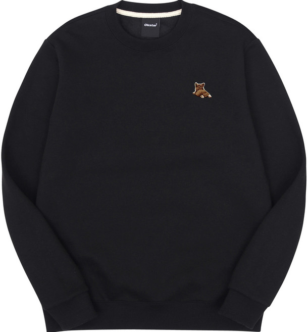 옥스타 남녀공용 웰시코기 자수 특양면 맨투맨