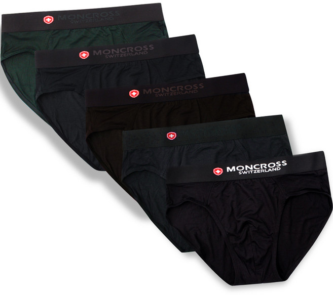 몽크로스 남성용 통기성 모달 브리프 삼각 팬티 5종 세트 M-5004