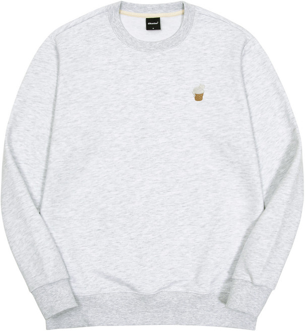 옥스타 남녀공용 아이스크림냥 자수 특양면 맨투맨 3SSP013