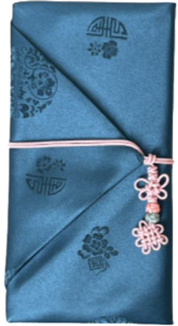 르미에 고급양단 실크 예단 용돈 봉투, 청록, 1개