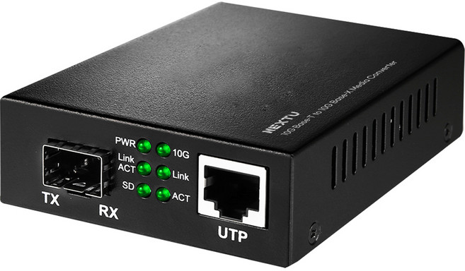 넥스트유 1포트 10G 이더넷 광 미디어 컨버터 NEXT-2002SFP-10G, 블랙, 1개