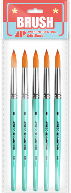 어썸페인팅 다용도 세필 붓 라인붓 둥근붓 디테일 라이너 DETAIL 5p, 6호, 1개