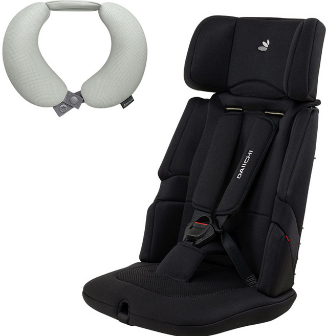 DAIICHI Easy Carry 2攜帶式汽車座椅+頸枕組, 黑色