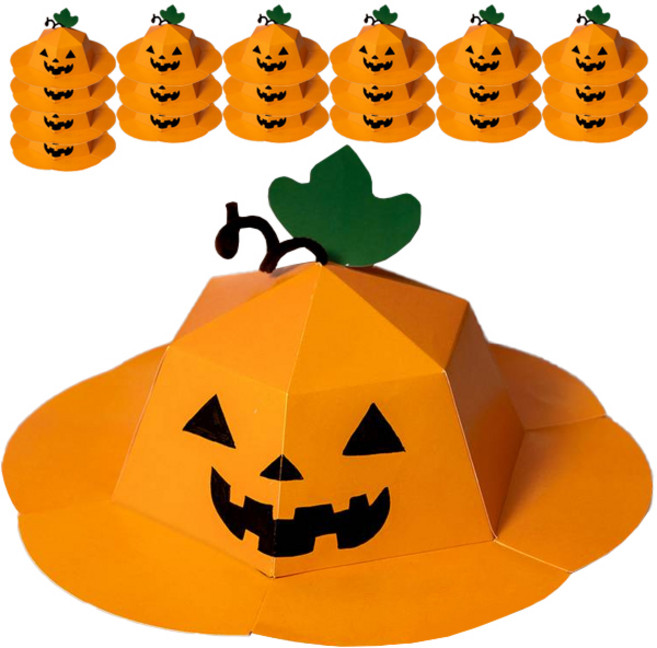 민화샵 할로윈 종이 호박모자 만들기 세트 HDPPP0840, 혼합색상, 20세트