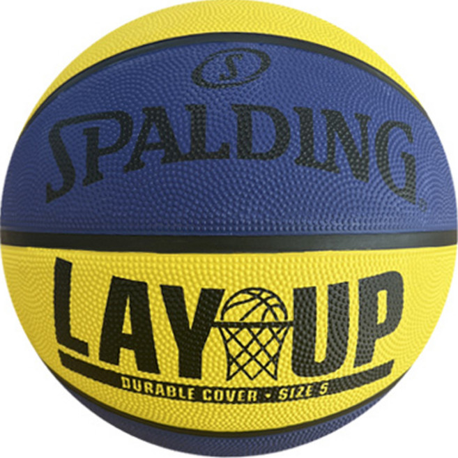 스팔딩 블루 옐로우 레이업 농구공, 84553Z, 1개
