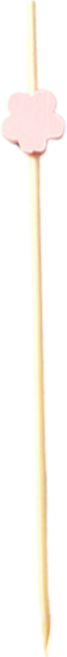 대나무 핑크꽃픽 꼬치, 100개입, 1개