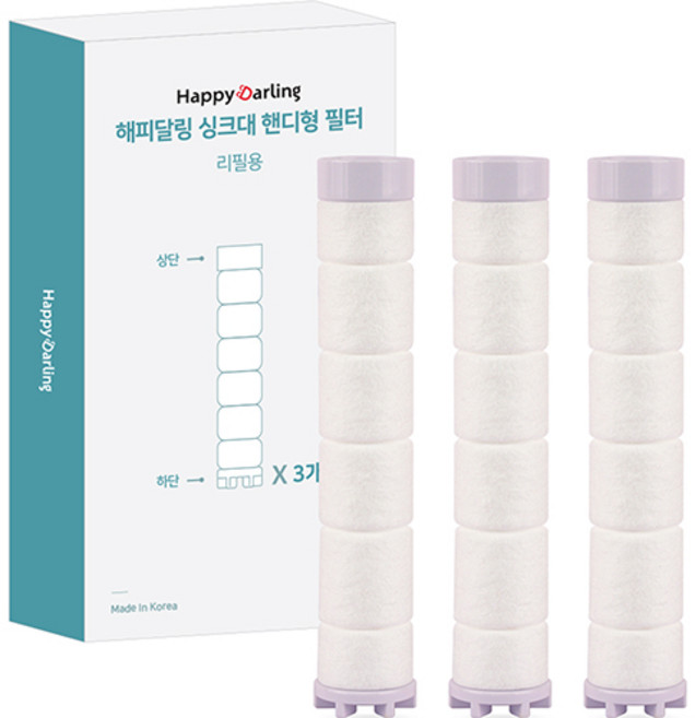 해피달링 싱크대 핸디형 필터 리필 3p, 1개