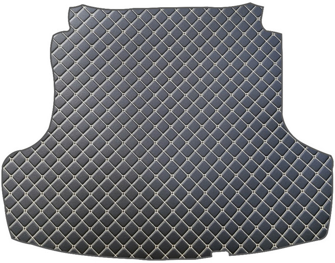 아이빌 4D 입체퀼팅 현대 소나타DN8 가죽트렁크매트, 휘발유, 블랙+골드