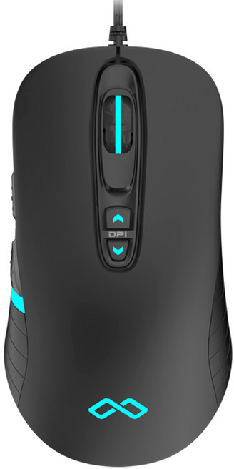 MAXTILL 低噪音電競有線滑鼠 GM-BUFF G10, 黑色