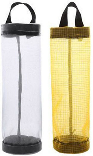 리얼피키 깔끔하게 뽑아쓰는 비닐봉지 수납걸이 세트, 그레이 + 옐로우, 2개