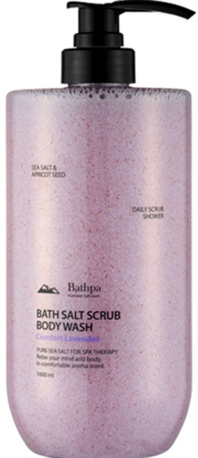 바스파 솔트 스크럽 바디워시 컴포트 라벤더향, 1개, 1L