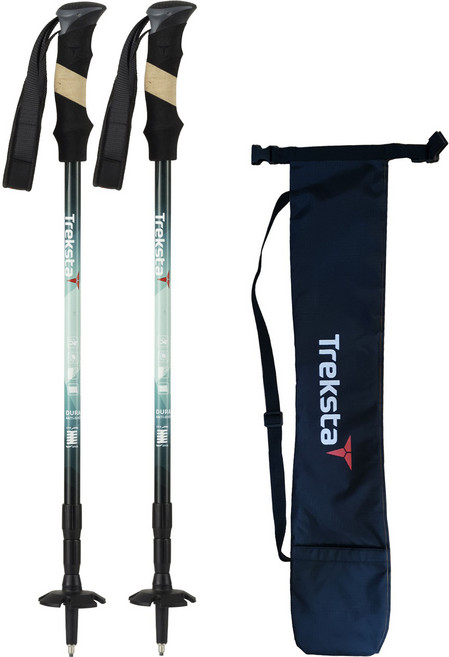 트렉스타 챌린져 3단 초경량 등산스틱 2p + 스틱 케이스 세트, 그린, 1세트