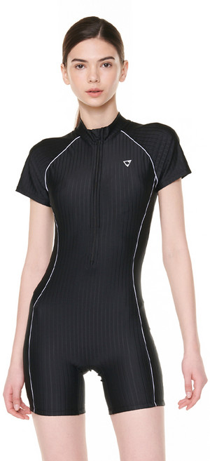 제테스 여성용 아쿠아 집업 반팔 3부 수영복 LSW4931