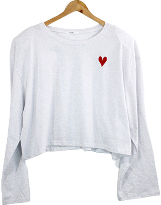 라라온 여성용 숄더 패드 크롭 티셔츠 RN093