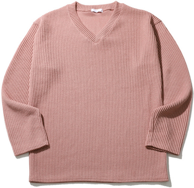 해리슨 남성용 중골지 V넥 니트 긴팔 티셔츠 LWD1141