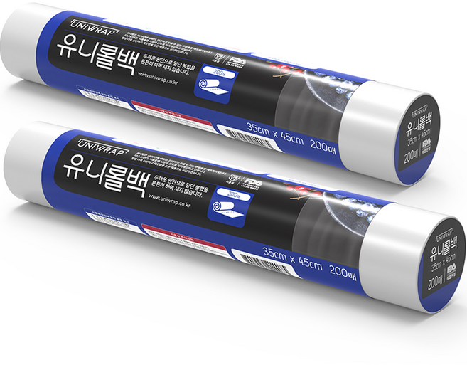 유니랩 유니롤백 특대 35cm x 45cm, 특대(XL) 이상, 200개입, 2개