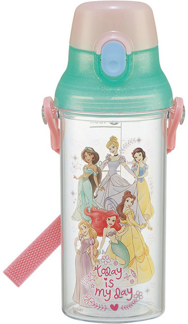 스케이터 휴대용 계량 물병, 디즈니공주, 480ml, 1개