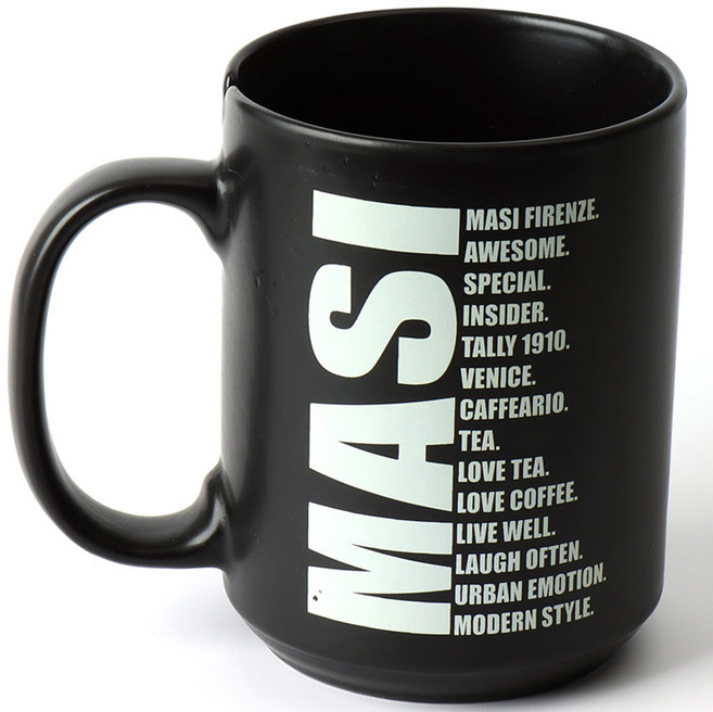 마시 도자기 티 커피머그 500ml, 제트블랙, 1개