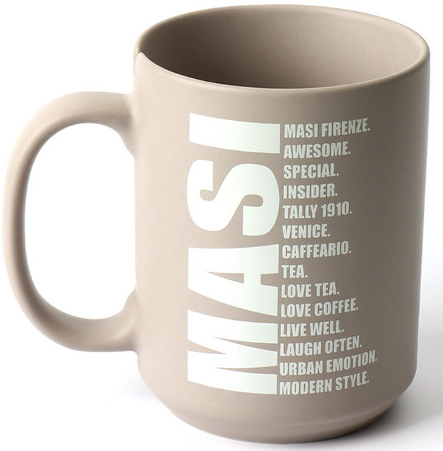 마시 도자기 티 커피머그 500ml, 초코브라운, 1개