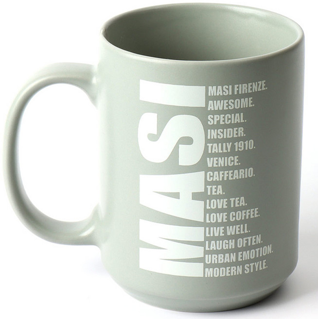 마시 도자기 티 커피머그 500ml, 민트그레이, 1개
